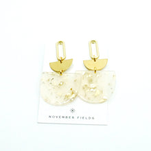 Alexi - Matte Gold Glitter Acetate Earrings