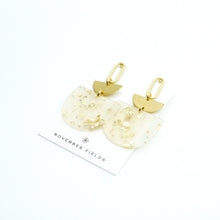 Alexi - Matte Gold Glitter Acetate Earrings
