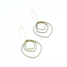 Ami Brass Organic Shape Dangle Earrings