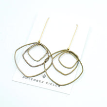 Ami Brass Organic Shape Dangle Earrings