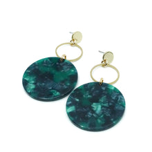 Isabel Acetate w/Gold Studs Earrings