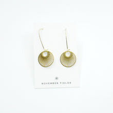 Myra Raw Brass and Gold Plated Dangle Earrings
