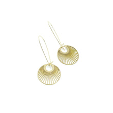 Myra Raw Brass and Gold Plated Dangle Earrings