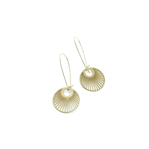 Myra Raw Brass and Gold Plated Dangle Earrings