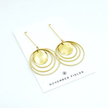 Stassy Raw Brass and Gold Plated Dangle Earrings