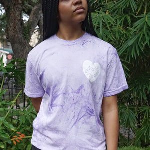 New Orleans Heart Shirt - Mardi Gras Purple Tie Dye