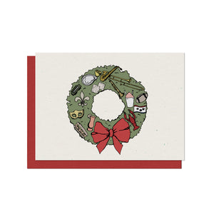 Louisiana Christmas Wreath | Blank Christmas Card