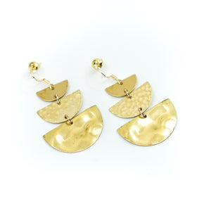 Sandra Raw Brass Dangle Earrings