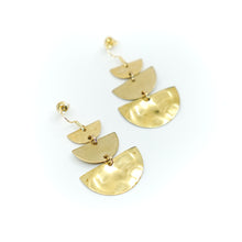 Sandra Raw Brass Dangle Earrings