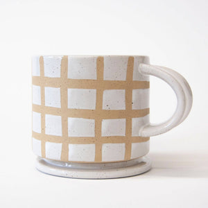 Speckle Grid Mug with Lid