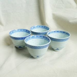Vintage Porcelain Chinese Teacups Set