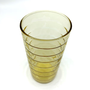 Set of 6 - Amber/Yellow Ribbed Drinkware