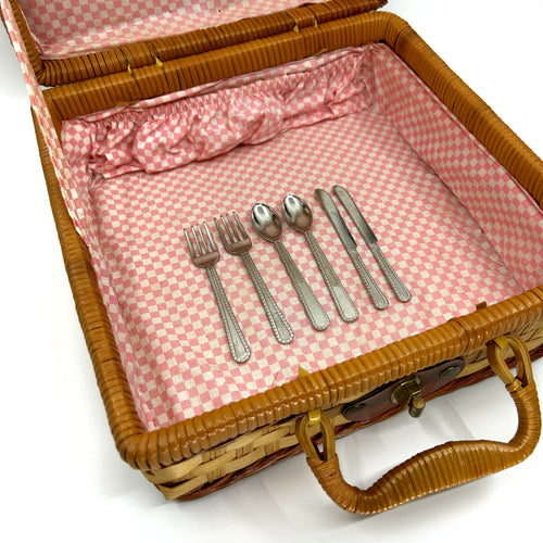 Vintage Small Picnic Basket