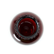 Vintage Ruby Red Ball Vase