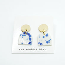 Ade - Large Modern Arch Porcelain Earrings