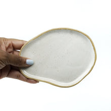 Milan - Unglazed Rim/White - Medium Modern Organic Ceramic Dish No.2