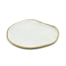 Milan - Unglazed Rim/White - Medium Modern Organic Ceramic Dish No.2