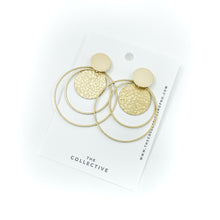Tamara Matte Gold and Raw Brass Dangle Earrings