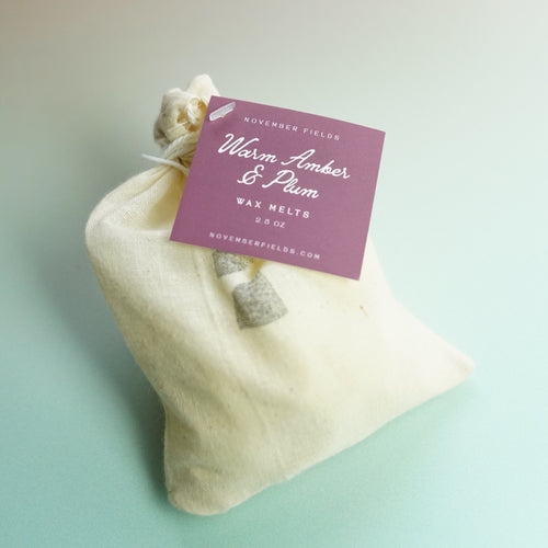 Warm Plum and Amber scented wax melts