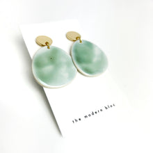 Zuri - Modern Circle Porcelain Hoop Earrings