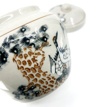 Vintage Lidded Glass Container Bird Detail