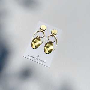 Tamron Raw Brass Earrings