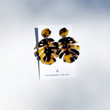 Leilani - Large Monstera + Sunshine Acetate Earrings