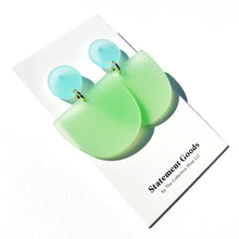 Olympia Light Blue and Light Green Earrings