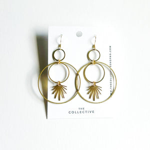 Collette Raw Brass Earrings