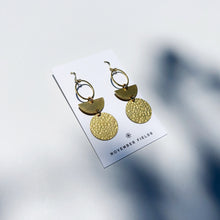 Simone Raw Brass Hammered Earrings