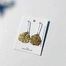 Emily Raw Brass Organic Shape Dangle Earrings