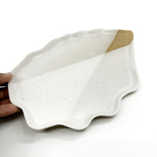 Double Dipped White Oyster Ceramic Dish