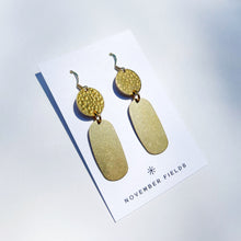Miranda Raw Brass Hammered Earrings