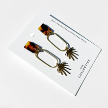 Jordyn Tort Resin and Brass Earrings