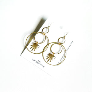 Collette Raw Brass Earrings