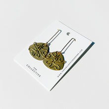 Emily Raw Brass Organic Shape Dangle Earrings