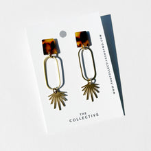 Jordyn Tort Resin and Brass Earrings