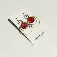 Elena Raw Brass and Resin Earrings