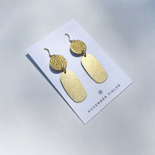 Miranda Raw Brass Hammered Earrings