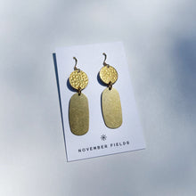 Miranda Raw Brass Hammered Earrings