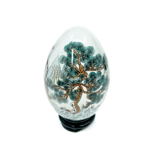 Vintage Chinese Glass Tiger Egg