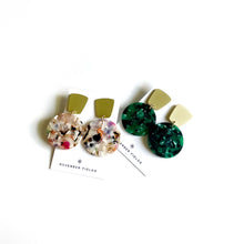 Bianca - Resin and Matte Gold Earrings
