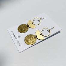 Simone Raw Brass Hammered Earrings