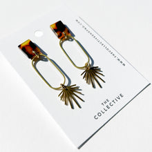Jordyn Tort Resin and Brass Earrings