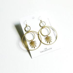 Collette Raw Brass Earrings