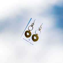Sonja Raw Brass Hammered Earrings