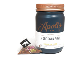 Moroccan Rose Herbal Tea, Includes 12 Tea Bags