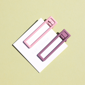 Lu Lu Hair Clips In Mauve + Pink