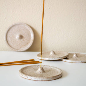 White Ceramic Incense Holder