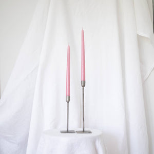 Blush Pink Taper Candlesticks